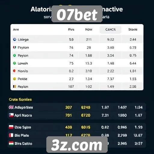 Estatísticas de jogadores ativos no 07bet